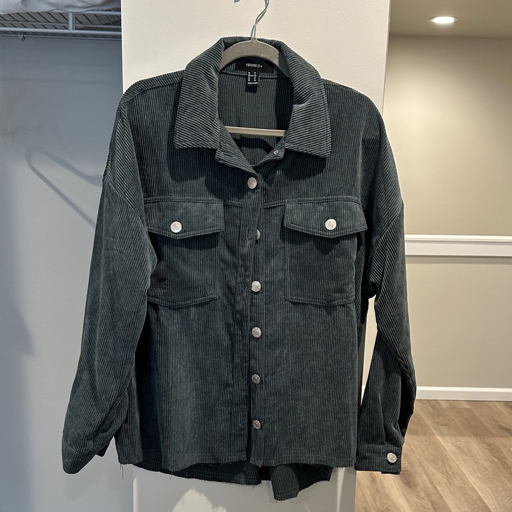 Blue Corduroy shacket